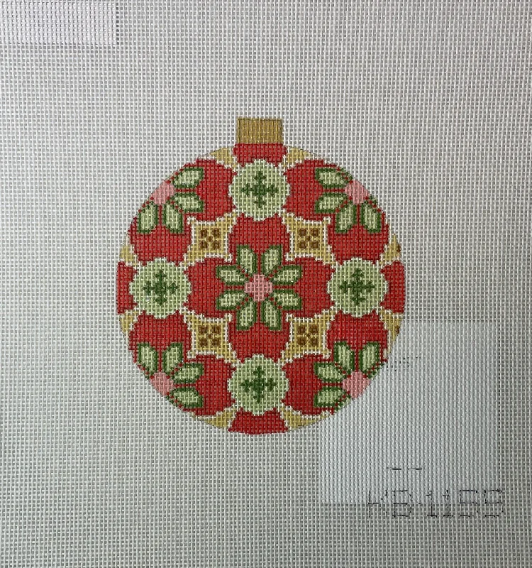 Kirk and Bradley KB1155 Florentine Bauble- Sage/red