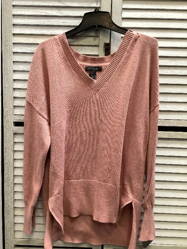 Sweater By Tahari By Arthur Levine In Pink, Size: Xl