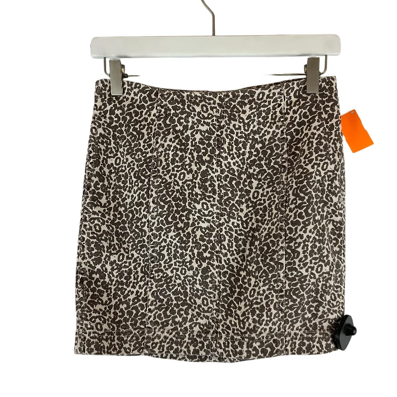 Skirt Mini & Short By Free People In Animal Print, Size: 4