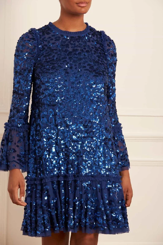 Annie Sequin Tiered Mini Dress