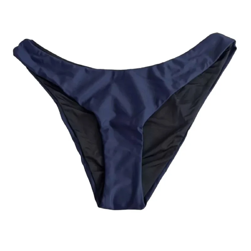 Women's Curved Waist Bikini Bottom In Navy