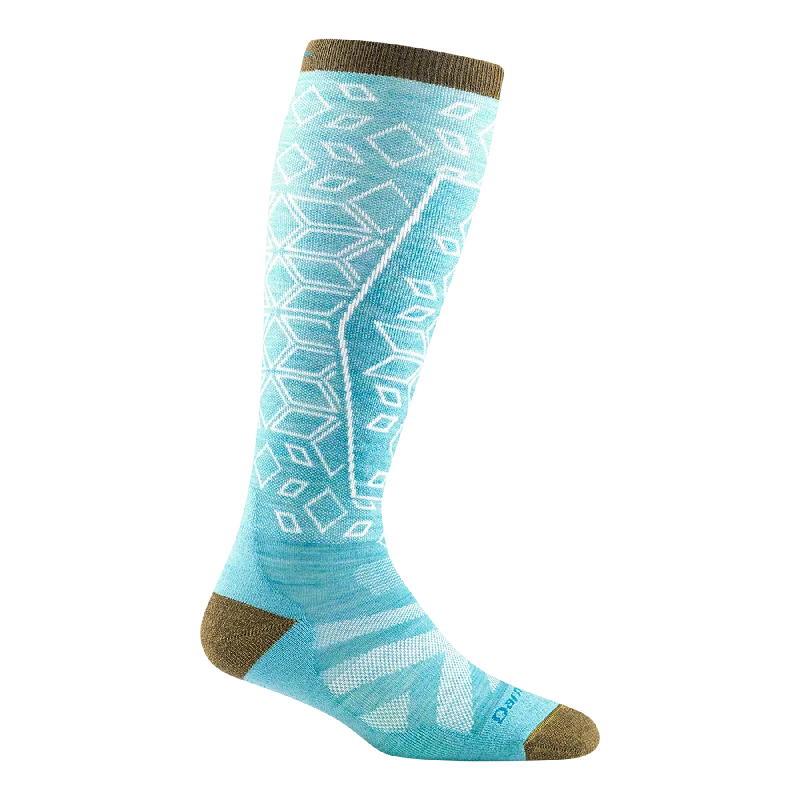 Women's Over-The-Calf Traverse Lightweight Ski & Snowboard Socks (Aqua)