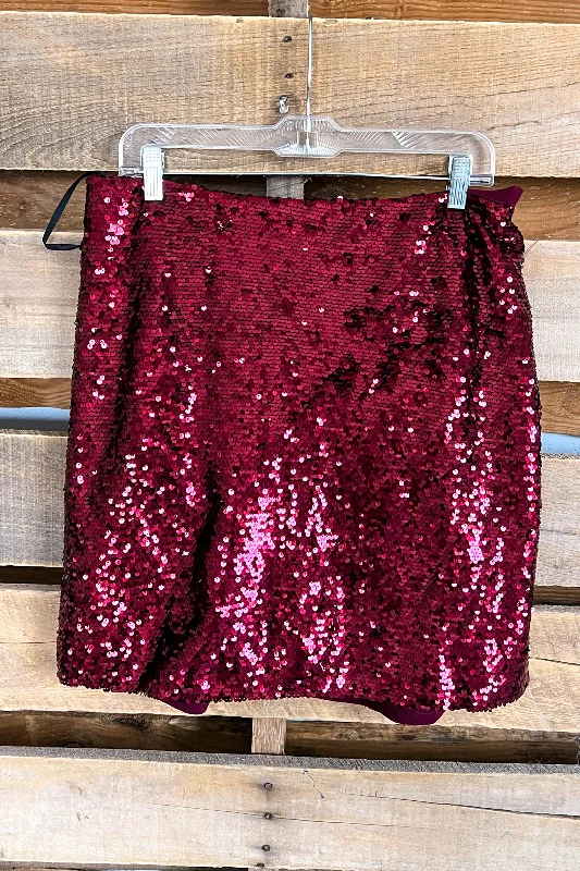 Shimmering Skirt - Burgundy - SALE