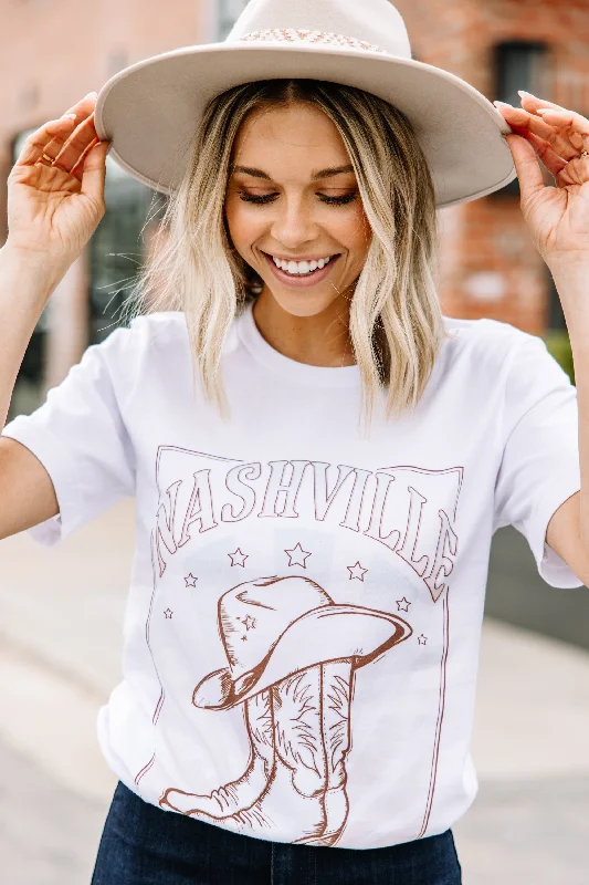 Nashville White Graphic Tee