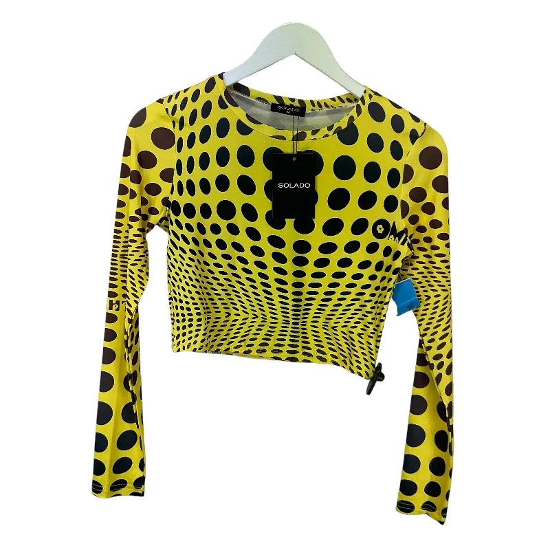 Top Long Sleeve Basic By Clothes Mentor In Yellow, Size: M