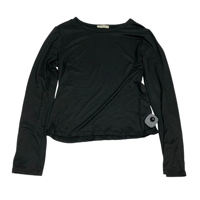 Top Long Sleeve Basic By Olivia Rae In Black, Size: L