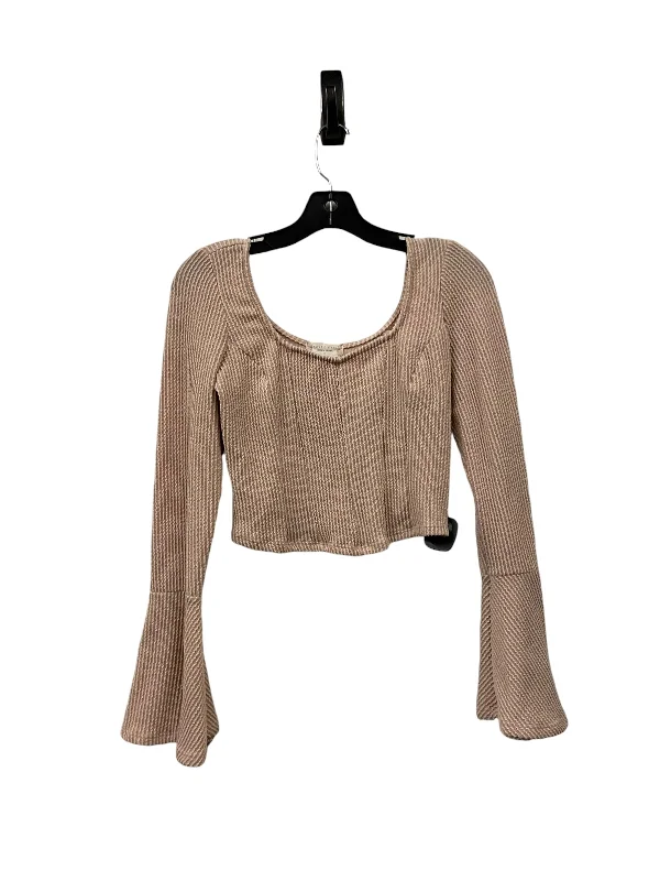 Top Long Sleeve By Altard State In Tan, Size: M