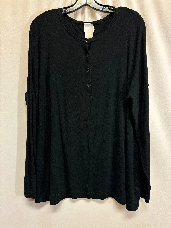 Top Long Sleeve By Cabi In Black, Size: L