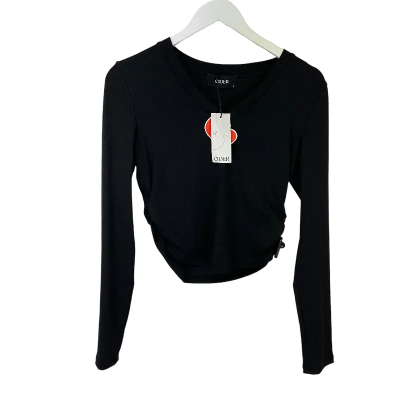 Top Long Sleeve By Clothes Mentor In Black, Size: L