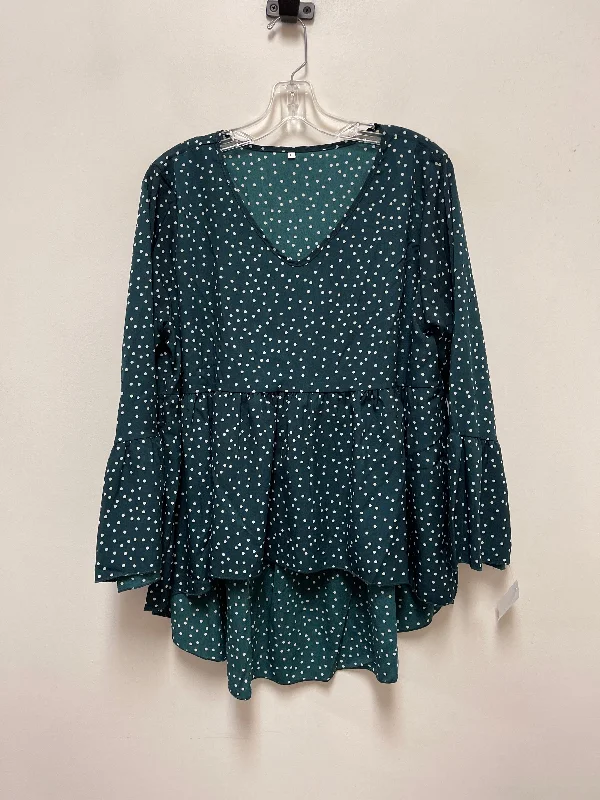 Top Long Sleeve By Clothes Mentor In Green, Size: L