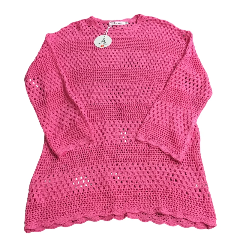 Top Long Sleeve By Cmc In Pink, Size: S