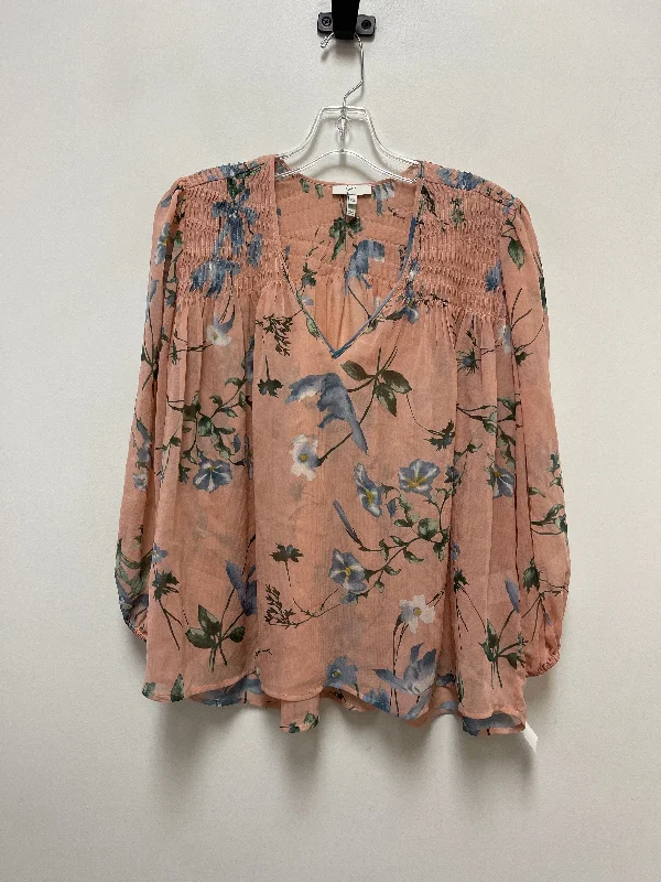 Top Long Sleeve By Joie In Pink, Size: Xxs