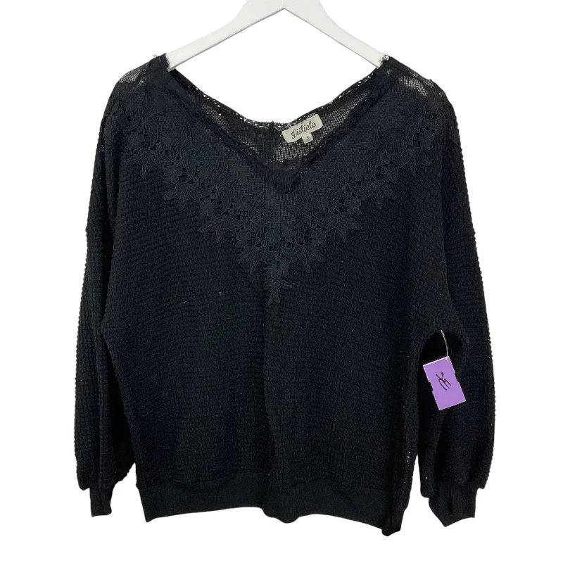 Top Long Sleeve By Listicle In Black, Size: S