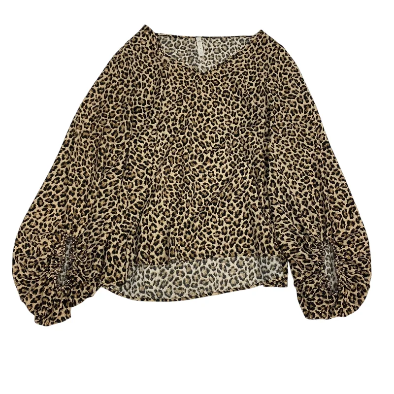 Top Long Sleeve By Mts In Animal Print, Size: L