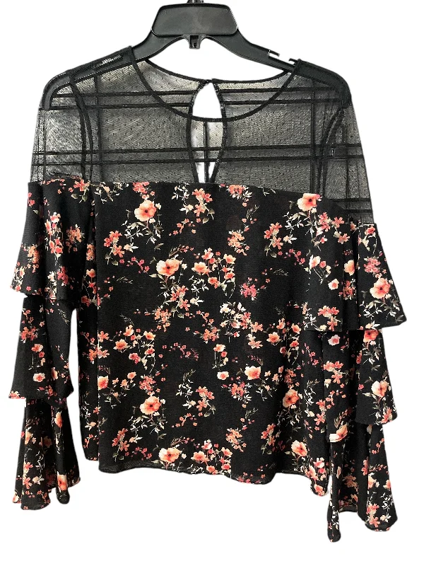 Top Long Sleeve By White House Black Market In Floral, Size: S